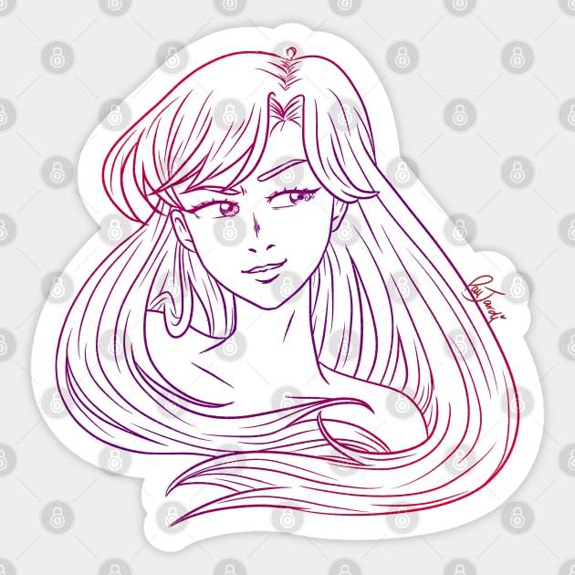 Sailor Mars (alt.) Sticker by Manijardi